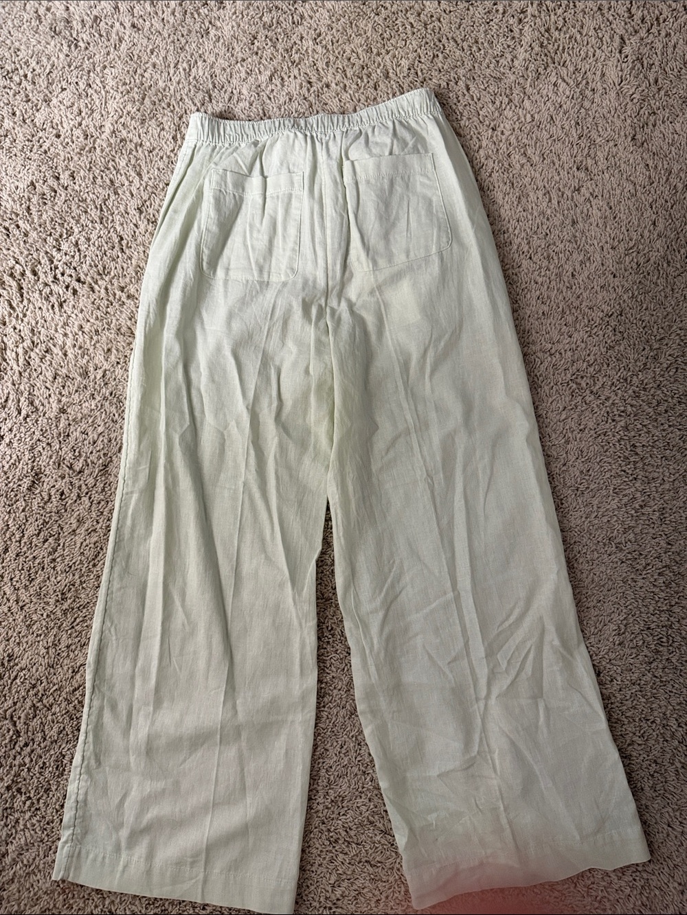 LOFT Linen Cotton Pull On Wide Leg Pants - Fog Green - 2 regular - NWT - Picture 5 of 6